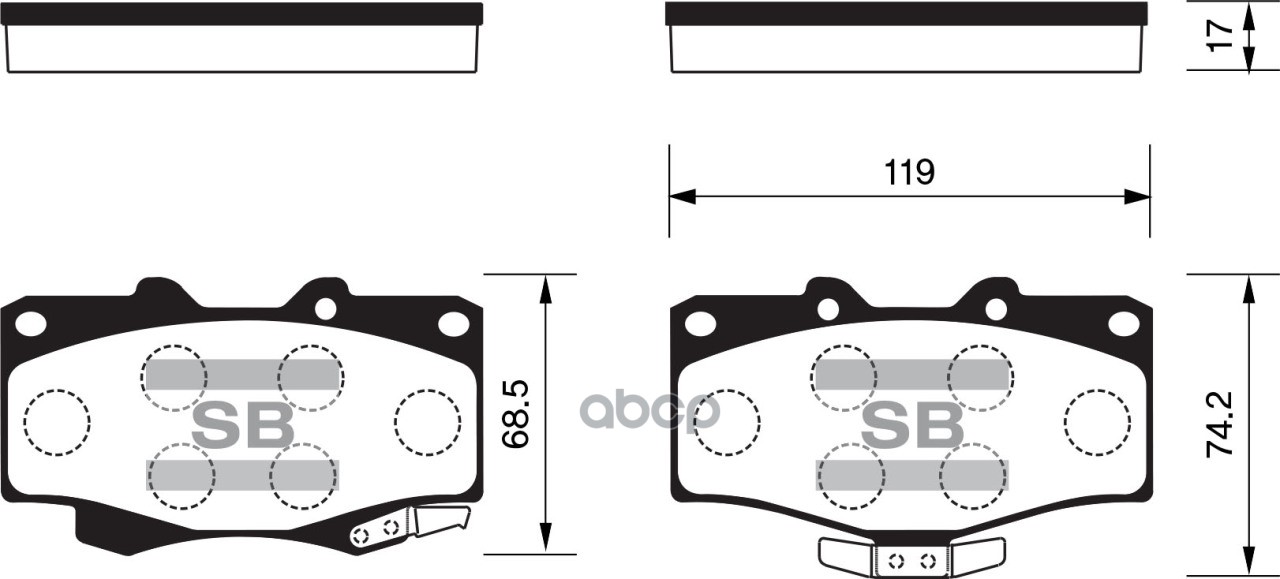 Колодки передние SANGSIN BRAKE SP1222